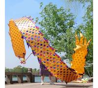 Le ruban du dragon, Dragon Dance Poi Ruban Streamer avec Tête de Multicolore 6-10M(Yellow,8M)