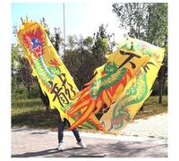 Le ruban du dragon, Dragon Dance Poi Streamer Rubans Multicolore 8-10M(Yellow,8M)