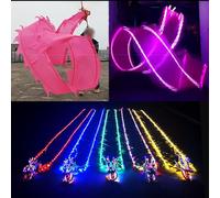 Le ruban du dragon, LED Dragon Poi Multicolore 8-10m(Pink,10 m (33 ft))