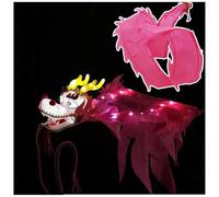 Le ruban du dragon, Les rubans de danse du Dragon illuminent la tête, multicolore, for Fitness en plein air, 8m 10m(Pink,8M)
