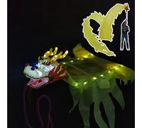 Le ruban du dragon, Les rubans de danse du Dragon illuminent la tête, multicolore, for Fitness en plein air, 8m 10m(Yellow,8M)