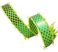 Le ruban du dragon, Ruban chinois double face de danse du dragon, vert et or, 8 m, 10, 12 for débutants(Green,10m)