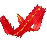 Le ruban du dragon, Ruban de danse du dragon for fitness et fête en plein air avec cordon sac, multicolore, 6-10 m(Red,6m)