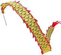Le ruban du dragon, Ruban de danse du dragon, simple face, jeu parent-enfant, art multicolore, 8 m/26,2 pieds(Yellow)
