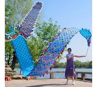 Le ruban du dragon, Rubans Poi de danse du Dragon avec tête multicolore 6M 8M 10M(Blue,10M)