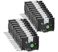 Le Ruban Label laminé de 20pk 9 mm Fonctionne avec TZ TZE 221 imprimantes en Noir sur Blanc Compatible Compatible avec Les Fabricants de Labels PT-1000