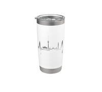 Le rythme cardiaque de Berlin Souvenir de fan I love Berlin Gobelet isotherme en acier inoxydable double paroi