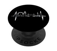 Le Rythme Cardiaque du London Skyline Drapeau J'aime Londres PopSockets PopGrip Adhésif