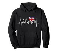 Le Rythme Cardiaque du London Skyline Drapeau J'aime Londres Sweat à Capuche