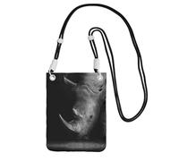 Le sac à bandoulière imprimé animal sauvage blanc compact et léger est adapté pour les voyages quotidiens, les trajets et le magasinage, Noir , Taille unique