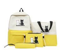 Le sac à dos 4 pièces est en toile légère et a des coutures renforcées pour améliorer la connexion entre les bretelles et le sac à dos. Grands sacs à dos pour homme, jaune, 40, Sac à dos polochon