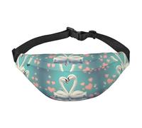 Le sac banane de voyage Swan in Love, adapté pour le sport, la course, le cyclisme, les voyages, la pêche pour garçons, grand sac banane