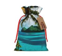 Le sac cadeau réutilisable des îles Norvège et le cordon de serrage rendent votre cadeau plus délicat