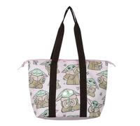 Le sac de plage de la Mandalorienne - Rose et noir - 47x33x15cm - Fabriqué en polyester - Sac en tissu avec fermeture éclair - Compartiment principal spacieux - Produit Original Fabriqué en Espagne