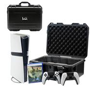 Le Sac de Voyage Hardshell est Compatible avec Les Consoles Playstation 5 Pro,Les manettes, Les valises ps5 pro avec Mousse personnalisée en Version Standard et numérique (FOR PS5 PRO(2024))