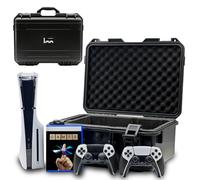 Le Sac de Voyage Hardshell est Compatible avec Les Consoles Playstation 5 Slim,Les manettes, Les valises ps5 slim avec Mousse personnalisée en Version Standard et numérique (FOR PS5 SLIM (2023))