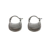 Le Sac Tissé De Texture A Formé Des Boucles D'oreille, Le Trajet De Mode Et Unique, Cuivre Avec Le Métier De Galvanoplastie Pour Le Sens Fort De Conception, Se Perfectionnent Pour Le Bureau Quotidien