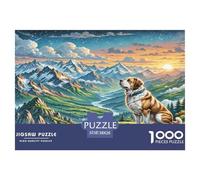 Le Saint Bernard Jigsaw Puzzle 1000 Pièces Adapter Les Adultes Ou Les Familles Ensemble Jeu De Puzzle Cadeaux pour Adultes 100% Carton Recyclé Décoration De Maison 38x26cm/1000pcs