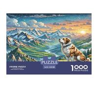 Le Saint Bernard Jigsaw Puzzle 1000 Pièces Adapter Les Adultes Ou Les Familles Ensemble Puzzles Difficiles Cadeaux pour Adultes 100% Carton Recyclé Puzzle Décoratif 52x38cm/1000pcs