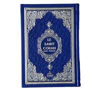 Le Saint Coran bilingue page en arabe avec traduction de ses sens en français. Saint coran en bleu roi. QR code sur chaque page afin d'écouter la sourate. Cadeau pour tout musulman