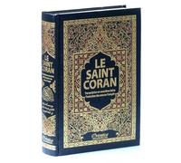 Le Saint Coran de couleur noire avec arabesques bordeaux bordées de dorures - arabe-français-phonétique - Transcription et traduction des sens en français (Doré)