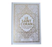 Le Saint Coran - Transcription phonétique et Traduction des sens en français - Edition de luxe (Couverture cuir de couleur blanche)