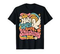 Le Saint-Esprit Continue de me Faire taire Groovy Retro Christian T-Shirt