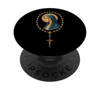 Le Saint Rosaire - Vierge Marie - Catholique PopSockets PopGrip Adhésif