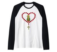 Le Saint Rosaire Vierge Marie Catholiques Cœur Manche Raglan