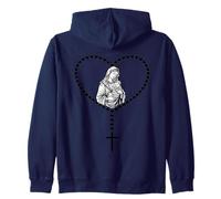 Le Saint Rosaire Vierge Marie Catholiques Cœur Sweat à Capuche