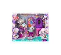 Le Salon de Toilettage Enchantimals - Poupee Caniche, Chiots, Accessoires - Betes Citadines - Set Coffret Jeu + Carte animaux