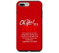 Le salut Oh oui, c'est gratuit (Éphésiens 2, 8) Coque pour iPhone 7 Plus/8 Plus