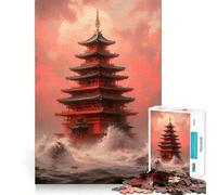 Le sanctuaire de la mer déchaînée Puzzle de 1000 pièces pour Adultes Stimule la mémoire Divertissement Occasionnel Bords Nets Cadeau Classique (38x52cm)