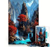 Le Sanctuaire des Chutes Pourpres Puzzle de 1000 pièces pour Adolescents Stimulation de la mémoire, évasion et Calme Motif à Assembler Surprise chaleureuse (50x75cm)