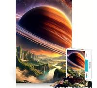 Le Sanctuaire sous Les Anneaux Puzzle de 1000 pièces pour Adolescents Jeu de logique Solide Temps en Famille Bords Transparents Surprise chaleureuse (38x26cm)