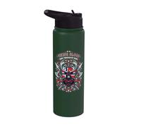 Le sang viking coule à travers mes veines guerrier nordique d'ascendance Stainless Steel Insulated Water Bottle