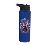 Le sang viking coule à travers mes veines guerrier nordique d'ascendance Stainless Steel Insulated Water Bottle