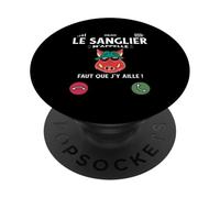 Le Sanglier M’Appelle Humour Chasse Chasseur Papa Papy PopSockets PopGrip Adhésif