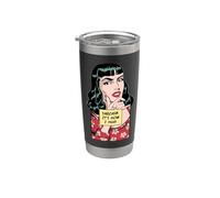 Le sarcasme, c'est comme ça que j'embrasse une fille pop art rétro vintage sarcastique Gobelet isotherme en acier inoxydable double paroi