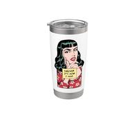 Le sarcasme, c'est comme ça que j'embrasse une fille pop art rétro vintage sarcastique Gobelet isotherme en acier inoxydable double paroi