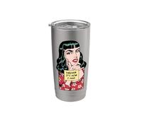 Le sarcasme, c'est comme ça que j'embrasse une fille pop art rétro vintage sarcastique Gobelet isotherme en acier inoxydable double paroi
