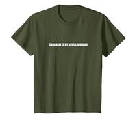 Le Sarcasme est Mon langage d'amour T-Shirt, Enfant, Olive, 12 Ans