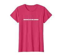 Le Sarcasme est Mon langage d'amour T-Shirt, Femme, Rouge Chiné, M