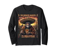 Le Sasquatch Mexicain Burrito Bandito El Squatcho est drôle Manche Longue