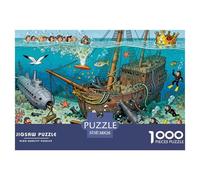Le Sauvetage du trésor coulé Puzzle en Bois Imperméable DIY Puzzles De 1000 Pièces pour Adultes Coloré Jeux Éducatifs