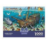 Le Sauvetage du trésor coulé Puzzle en Bois Imperméable Puzzles De 1000 Pièces pour Adultes Amusant De Décoration pour La Maison