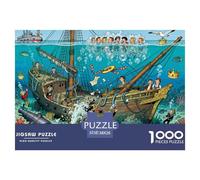 Le Sauvetage du trésor coulé Puzzle en Bois Imperméable Puzzles De 1000 Pièces pour Adultes Cadeaux Défi Et Casse-tête Jeux De Stimulants