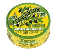 LE SAVOUREUX Miettes de Thon Albacore à l'Huile d'Olive Vierge Extra, 160 g - Lot de 3