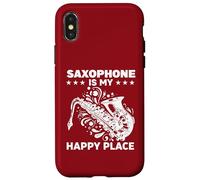 Le Saxophone est Mon Lieu de Bonheur Coque pour iPhone X/XS