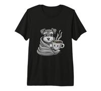 Le Schnauzer Nain Adore Le café T-Shirt Haut de Gamme